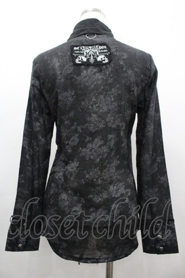 画像2: SEX POT ReVeNGe / ガーゼフリルスタッズシャツ M 黒 I-26-03-14-021-SP-BL-TE-ZI (2)