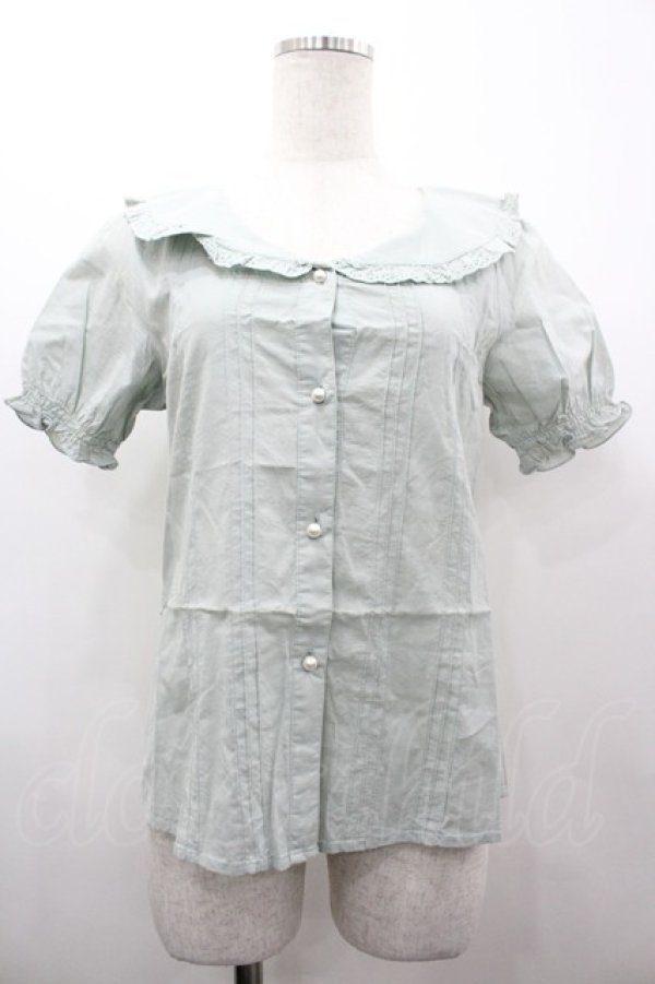 画像1: Fi.n.t / セーラーブラウス  ミント I-26-03-14-003-CA-BL-TE-ZI (1)