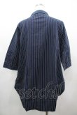 画像2: Deorart / ストライプロングシャツ M ブルー×黒 I-26-03-14-022-PU-BL-TE-ZI (2)