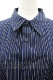 画像3: Deorart / ストライプロングシャツ M ブルー×黒 I-26-03-14-022-PU-BL-TE-ZI (3)