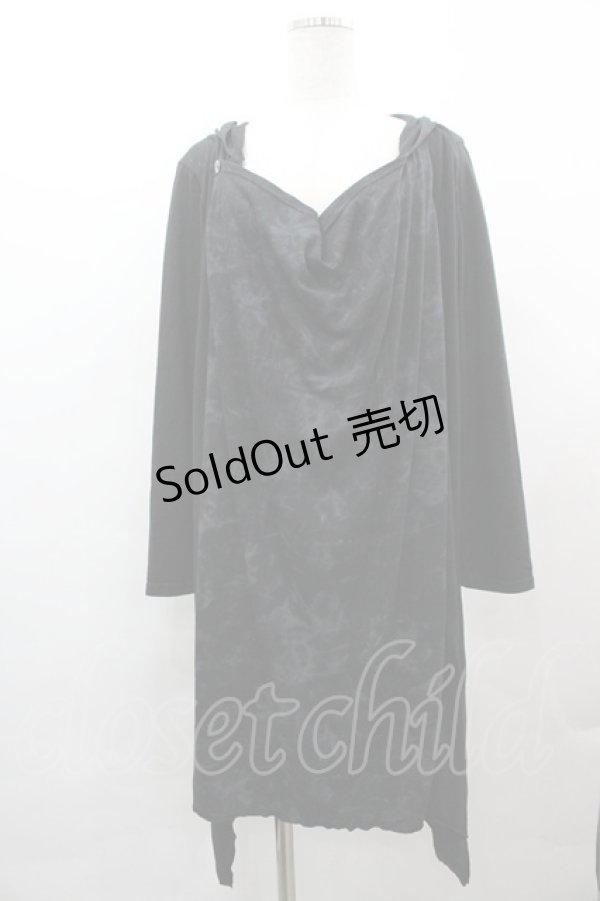 画像1: ALGONQUINS / バックプリントフード付きカーディガン F 黒 I-26-03-14-024-AL-TO-TE-ZI (1)