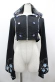 画像1: gouk / 振袖ナポレオンボレロパーカー  黒 I-26-03-14-025-GO-TO-TE-ZI (1)