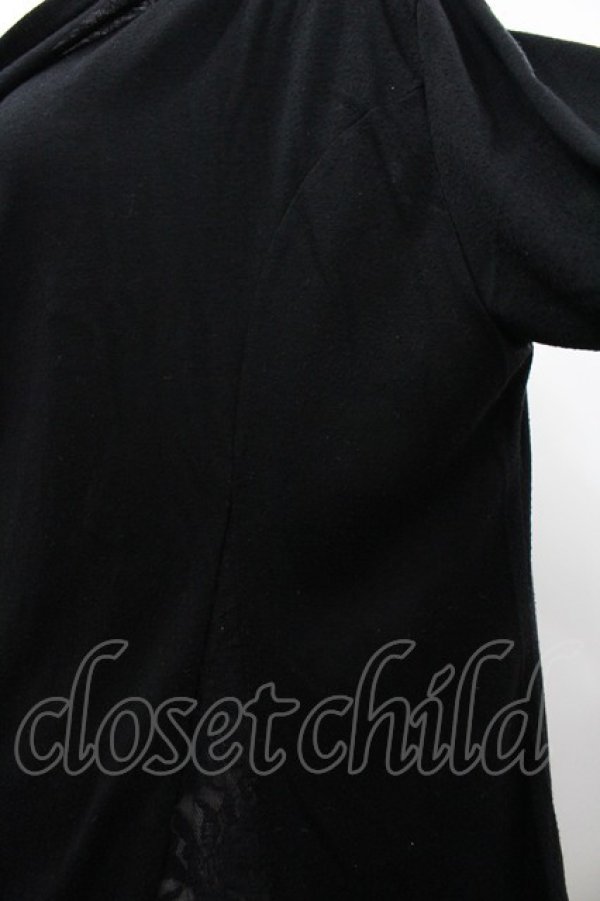 画像3: ALGONQUINS / 蝶ボタンレース切替カーディガン F 黒 I-26-03-14-026-AL-TO-TE-ZI (3)