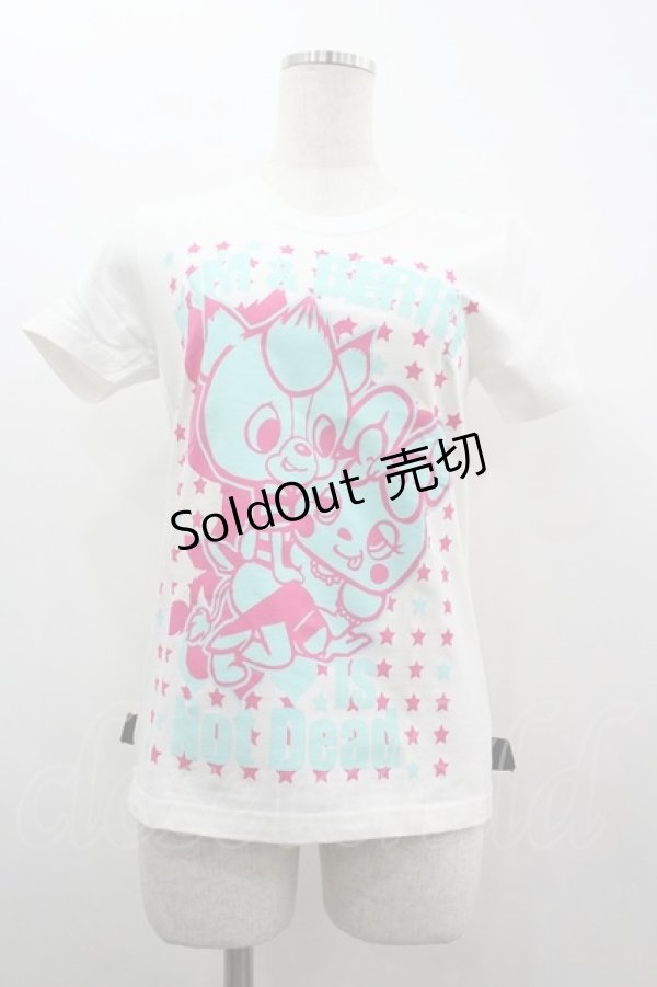 画像1: SEX POT ReVeNGe / アニマル&スター総柄Tシャツ  白ＸピンクＸサックス I-26-03-14-029-SP-TO-SA-ZI (1)