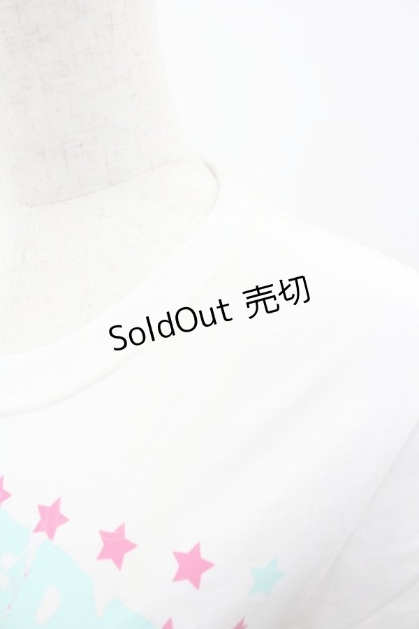 画像3: SEX POT ReVeNGe / アニマル&スター総柄Tシャツ  白ＸピンクＸサックス I-26-03-14-029-SP-TO-SA-ZI (3)