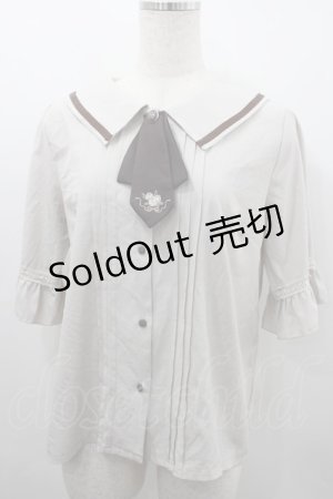 画像: axes femme / タイ付ブラウス  ベージュ I-26-03-16-001-AX-BL-SA-ZI