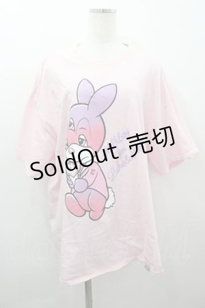 画像: MILKBOY / 三つ目のミーウ 3rd eyed Bunny BIG TEE  ピンク I-26-03-16-031-MB-TO-SA-ZI