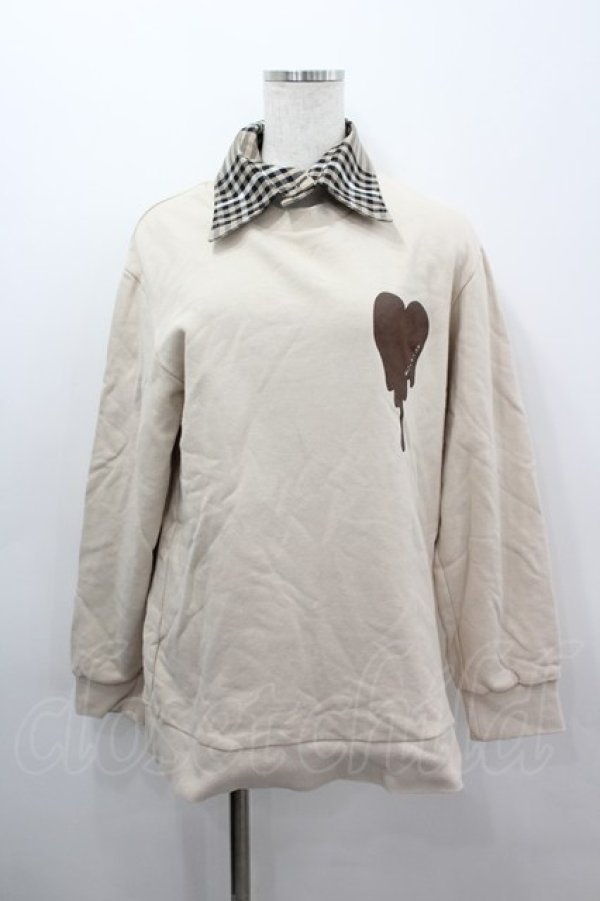 画像1: MILKBOY / MELT ハートスウェット  ブラウン I-26-03-16-034-MB-TO-SA-ZI (1)