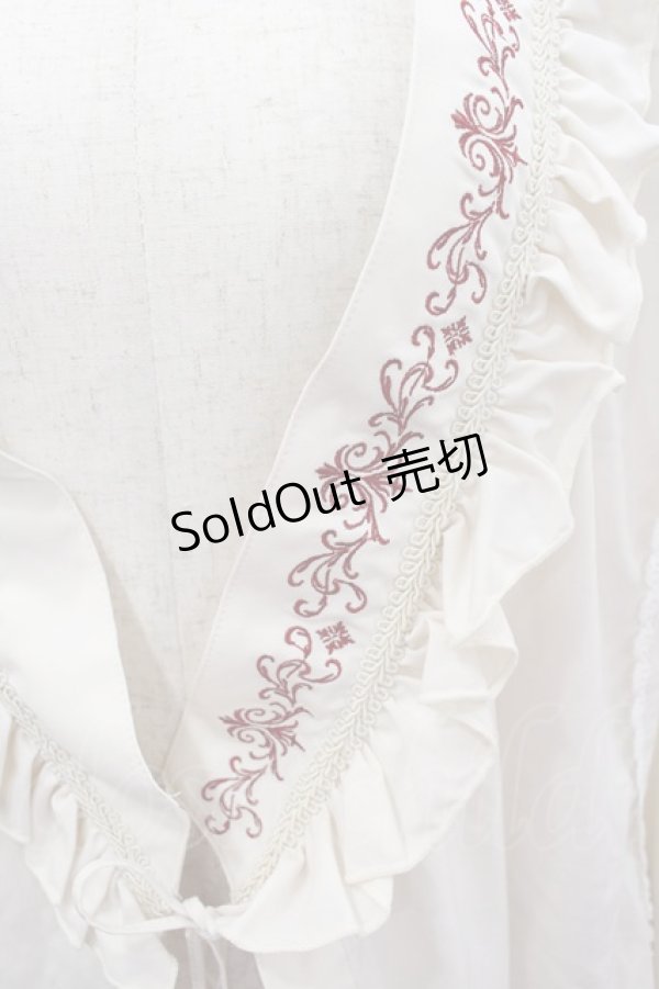 画像2: Ozz oneste / 刺繍フリル姫袖カーディガン  生成り I-26-03-16-036-OO-TO-SA-ZI (2)