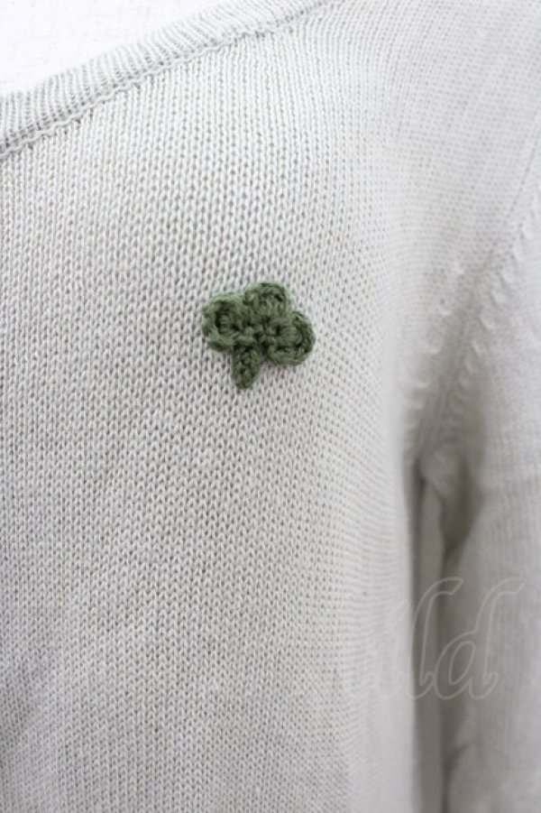 画像3: PINK HOUSE / クローバー&くまさんニットロングカーディガン  ハッカ I-26-03-16-039-LO-TO-SA-ZI (3)