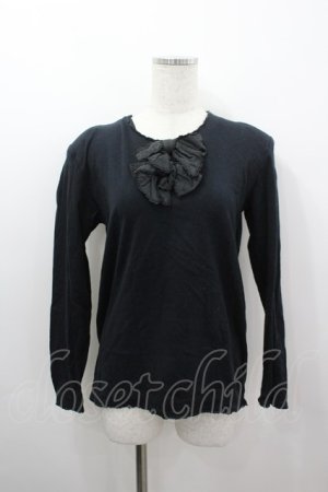 画像: PINK HOUSE / ダブルリボンカットソー  黒 I-26-03-16-048-LO-TO-SA-ZI