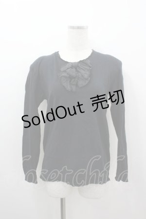 画像: PINK HOUSE / ダブルリボンカットソー  黒 I-26-03-16-048-LO-TO-SA-ZI