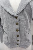 画像2: INGEBORG / セーラー襟スナップボタンカーディガン  グレー I-26-03-16-049-LO-TO-SA-ZI (2)