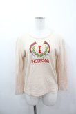 画像1: INGEBORG / ロゴ刺繍カットソー  アイボリーＸ赤 I-26-03-16-051-LO-TO-SA-ZI (1)