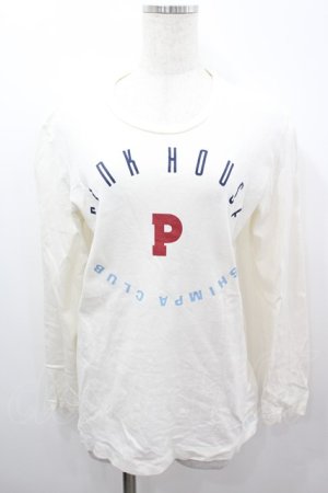 画像: PINK HOUSE / サークルロゴカットソー  アイボリー I-26-03-16-053-LO-TO-SA-ZI