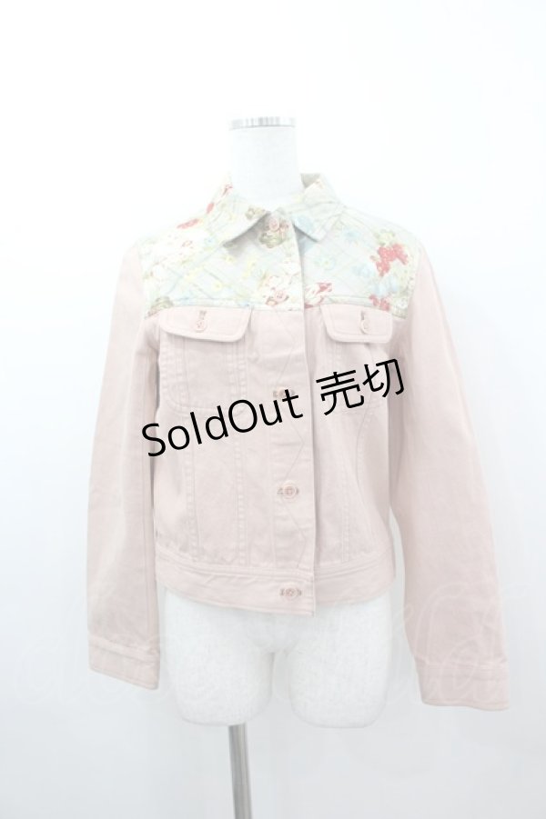 画像1: KANEKO ISAO / ブーケチェック切り替えジャケット  ピンクＸミントチェック I-26-03-16-056-EL-JA-SA-ZI (1)