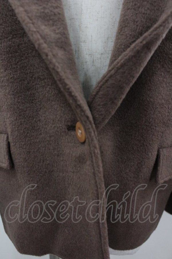 画像2: PINK HOUSE / 1つボタンジャケット  ブラウン I-26-03-16-058-LO-JA-SA-ZI (2)