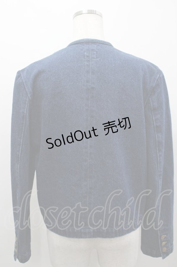 画像3: WONDERFUL WORLD / ピンタックフリルデニムジャケット  青デニム I-26-03-16-060-LO-JA-SA-ZI (3)