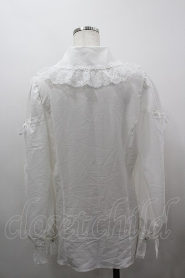 画像3: MIHO MATSUDA / はしごレース袖ブラウス L 白 I-26-03-16-006-GO-BL-SA-ZI (3)