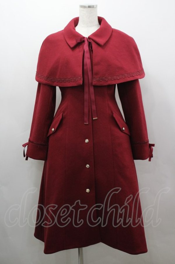 画像1: axes femme / ダブルボタンケープコート  ワイン I-26-03-16-063-AX-JA-SA-ZI (1)
