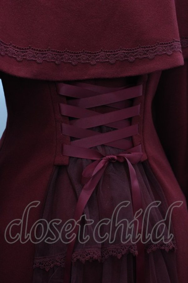 画像6: axes femme / ダブルボタンケープコート  ワイン I-26-03-16-063-AX-JA-SA-ZI (6)