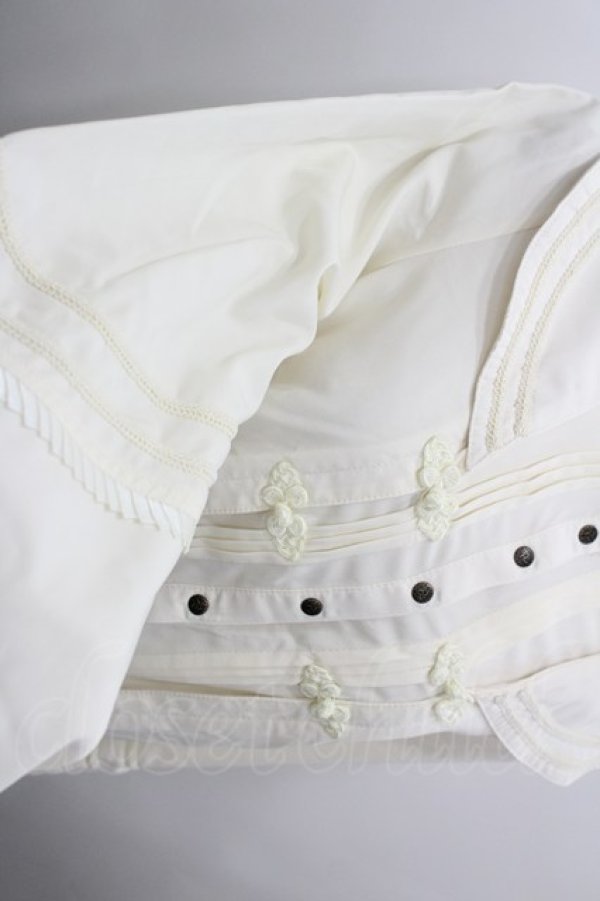 画像2: Desoro Works / チャイナスナップボタンブラウス  生成り I-26-03-16-007-GO-BL-SA-ZI (2)