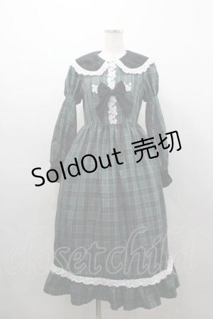 画像: Eri Aino's collaboration / シャーロットの水曜日 ワンピース S グリーンチェック I-26-03-16-068-PU-TO-SA-ZI