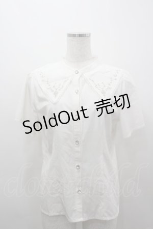 画像: axes femme POETIQUE / シエルエトワール刺繍襟ブラウス  アイボリー I-26-03-16-008-AX-BL-SA-ZI