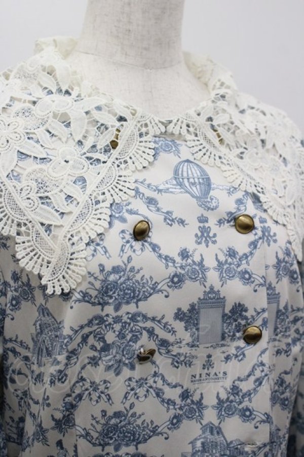 画像5: m petit by misako / トワルドジュイワンピース L 白 I-26-03-16-071-LO-OP-SA-ZI (5)