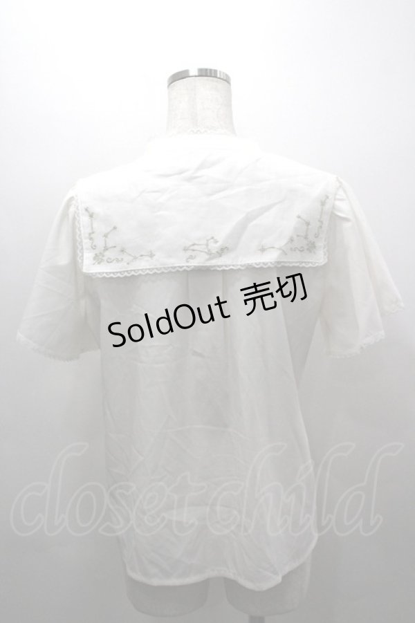 画像4: axes femme POETIQUE / シエルエトワール刺繍襟ブラウス  アイボリー I-26-03-16-008-AX-BL-SA-ZI (4)