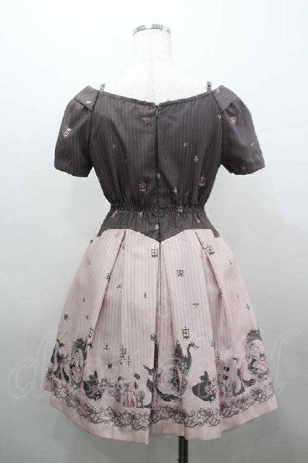 画像3: Secret Honey / オフショルストライプワンピース(オーロラ姫ver)  ピンク I-26-03-16-076-CA-OP-SA-ZI (3)