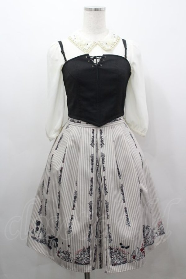 画像1: Secret Honey / Once Upon a Dream Onepiece 2014( ブライアローズver. )  白X黒Ｘベージュ I-26-03-16-077-CA-OP-SA-ZI (1)