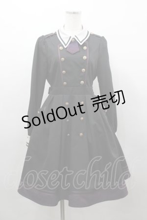 画像: Amavel / Starry Medalミリタリーワンピース  黒Ｘ白 I-26-03-16-080-CA-OP-SA-ZI