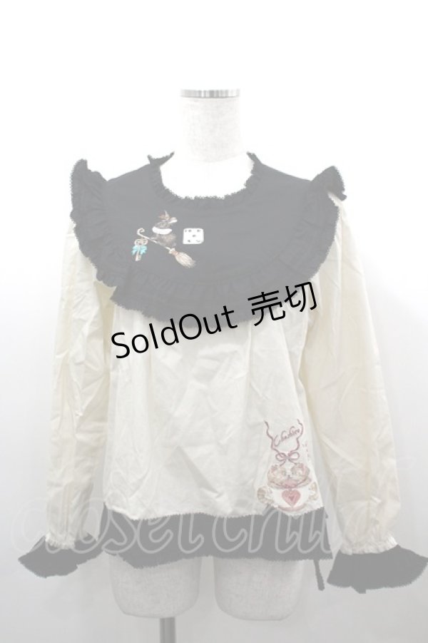 画像1: PINK HOUSE / ハロウィーンワンダーランド刺繍使いブラウス  キナリ I-26-03-16-010-LO-BL-SA-ZI (1)