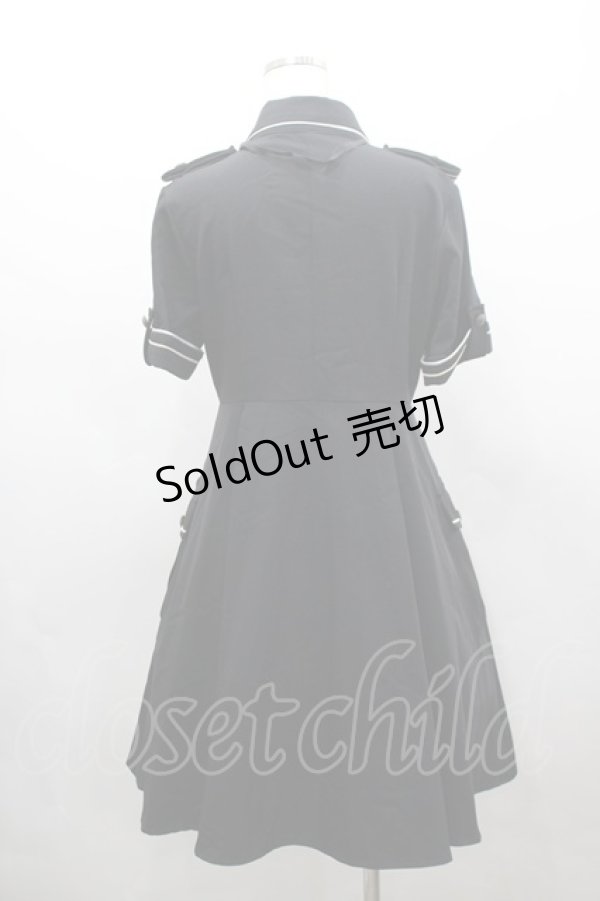 画像3: LOLITAその他(お買取対象外) / リボンビジュー付き半袖ワンピース  黒Ｘ白 I-26-03-16-083-LO-OP-SA-ZI (3)