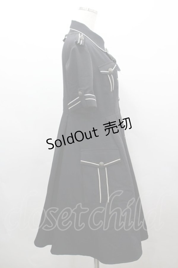 画像4: LOLITAその他(お買取対象外) / リボンビジュー付き半袖ワンピース  黒Ｘ白 I-26-03-16-083-LO-OP-SA-ZI (4)