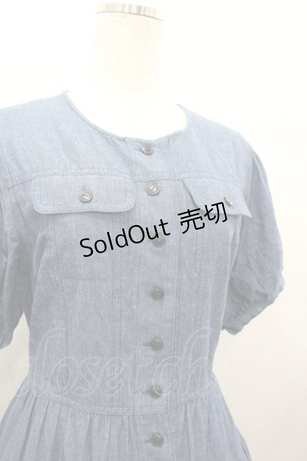 画像5: PINK HOUSE / ティアードワンピース  青 I-26-03-16-088-LO-OP-SA-ZI (5)