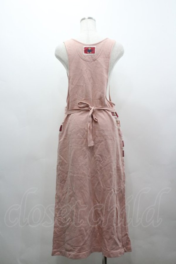 画像3: PINK HOUSE / くまワッペンスナップボタンジャンパースカート  ピンク I-26-03-16-091-LO-OP-SA-ZI (3)