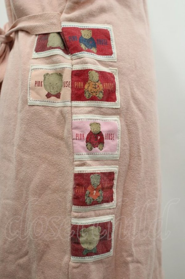 画像5: PINK HOUSE / くまワッペンスナップボタンジャンパースカート  ピンク I-26-03-16-091-LO-OP-SA-ZI (5)