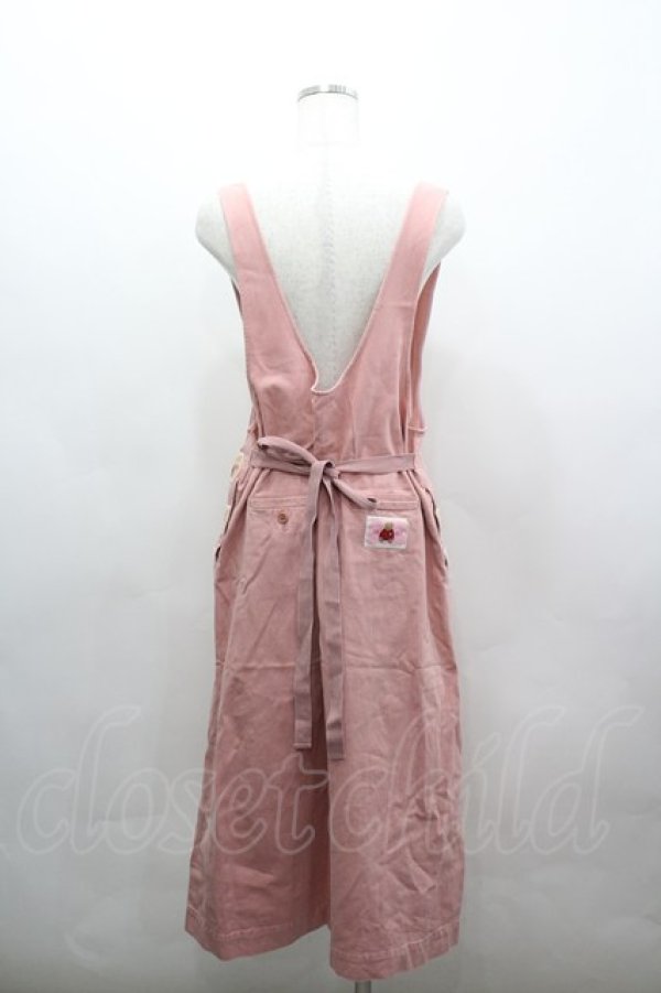 画像3: PINK HOUSE / ダッフルコートくまさん刺繍&ワッペンジャンパースカート  ピンク I-26-03-16-092-LO-OP-SA-ZI (3)