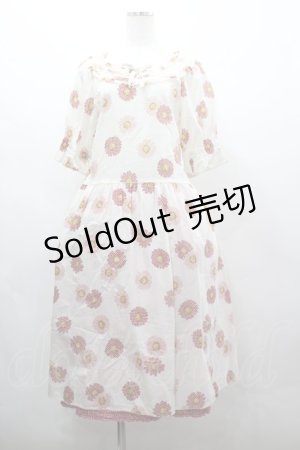 画像: PINK HOUSE / ギンガムひな菊ワンピース  アイボリーＸ赤 I-26-03-16-094-LO-OP-SA-ZI