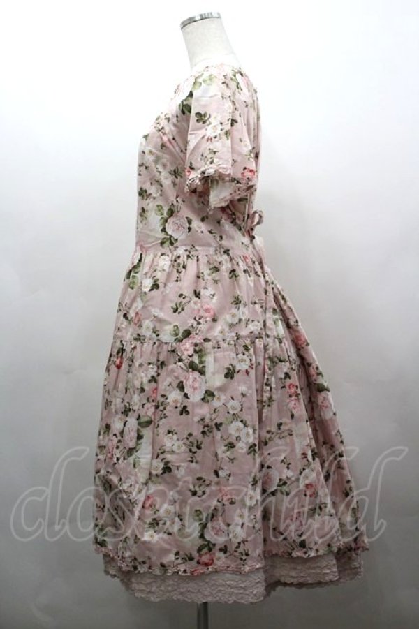 画像2: PINK HOUSE / 薔薇の森ミディ丈ワンピース  ピンク I-26-03-16-095-LO-OP-SA-ZI (2)