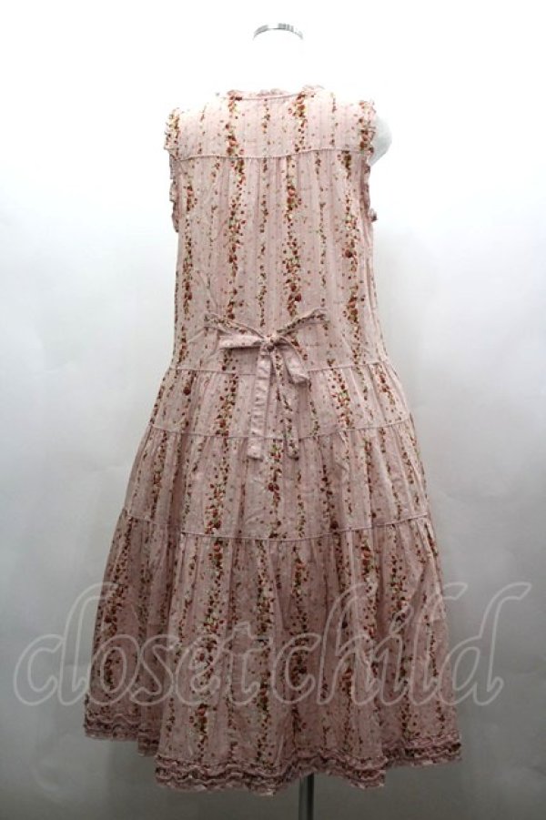 画像3: PINK HOUSE / ベリーズストライプノースリーブワンピース  ピンク I-26-03-16-096-LO-OP-SA-ZI (3)