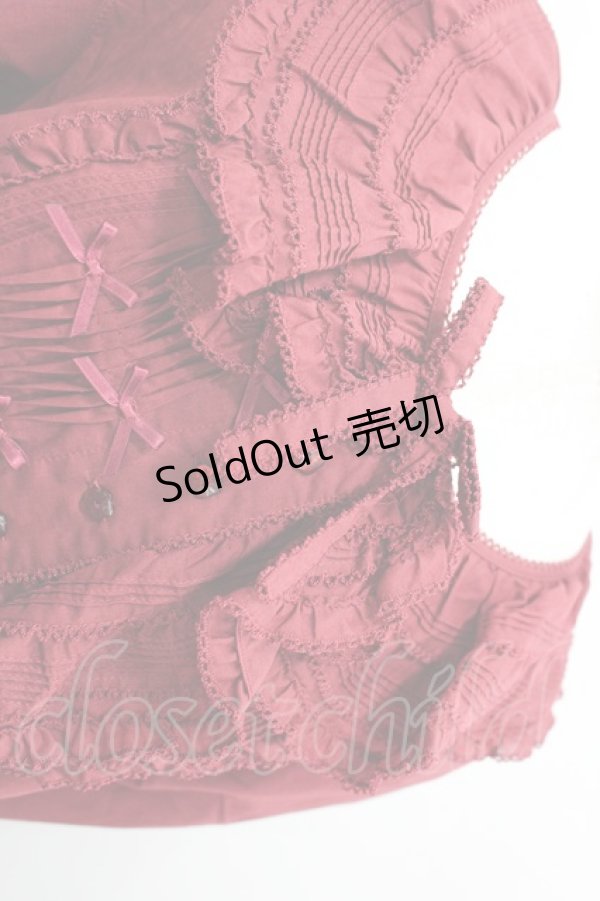 画像2: PINK HOUSE / リボンピンタック長袖ブラウス  赤 I-26-03-16-012-LO-BL-SA-ZI (2)