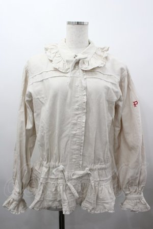 画像: PINK HOUSE / PH刺繍長袖ブラウス  生成りＸ赤 I-26-03-16-013-LO-BL-SA-ZI