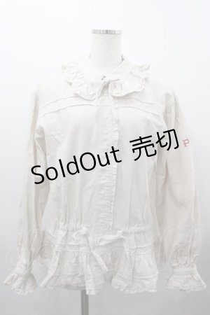 画像: PINK HOUSE / PH刺繍長袖ブラウス  生成りＸ赤 I-26-03-16-013-LO-BL-SA-ZI