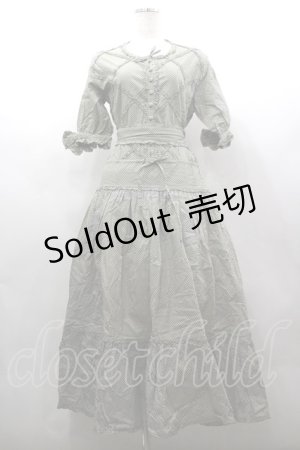 画像: PINK HOUSE / 半袖ドットワンピース&サッシュベルトセット  ミントＸ白 I-26-03-16-101-LO-OP-SA-ZI