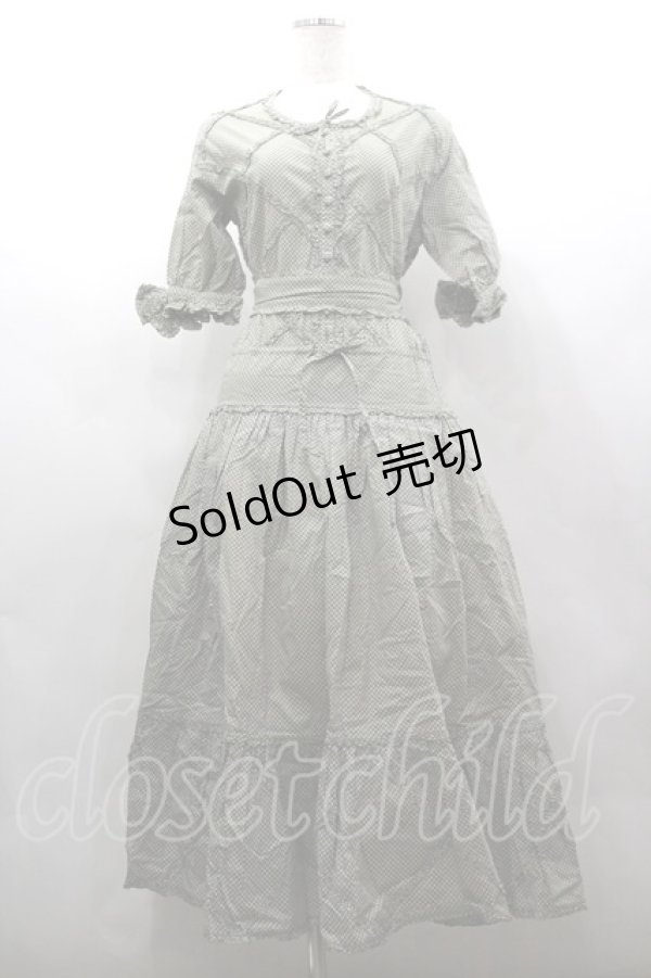 画像1: PINK HOUSE / 半袖ドットワンピース&サッシュベルトセット  ミントＸ白 I-26-03-16-101-LO-OP-SA-ZI (1)