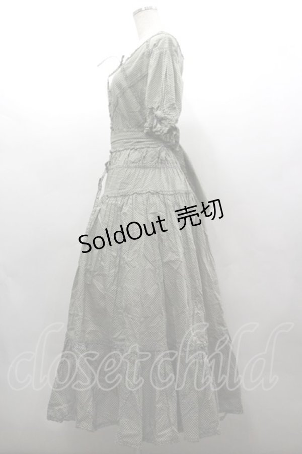 画像2: PINK HOUSE / 半袖ドットワンピース&サッシュベルトセット  ミントＸ白 I-26-03-16-101-LO-OP-SA-ZI (2)