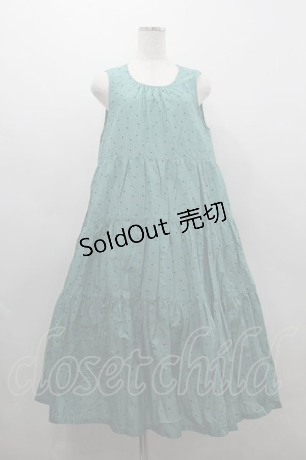 画像1: PINK HOUSE / 水玉プリントノースリーブワンピース  グリーンＸグリーン I-26-03-16-103-LO-OP-SA-ZI (1)